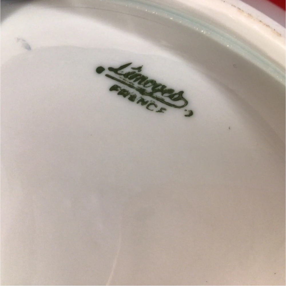 LIMOGES FRANCE DIVIDED BUTTERFLY PORCELAIN DISH - Picture 5 of 7